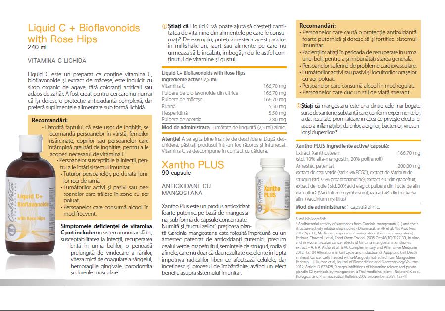 Liquid C + Bioflavonoids and Rose Hips prospect-indicatii-ingrediente-calivita.